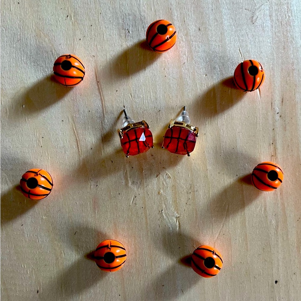 Basketball Studded Earrings